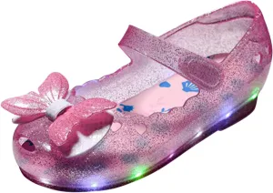 EnJoCho Children Kids Girls Sandals LED Light Luminous Shoes Casual Shoes Bow Princess Shoes Toddler Girls Sandals (Pink, 5.5 Years)