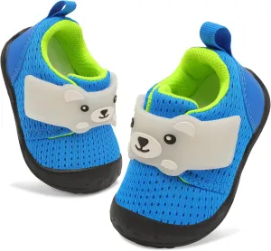 FEETCITY Baby Walking Shoes Wide Baby Shoes Boys Girls Infant Sneakers Crib Shoes Breathable Toddler Barefoot Shoes Slip On Shoes