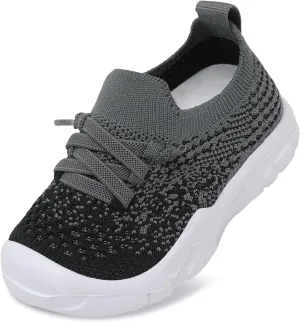 FEETCITY Toddler Sneakers Toddler Walking Shoes Boys Girls Toddler Tennis Shoes Lightweight Brethable Kids Slip On Shoes