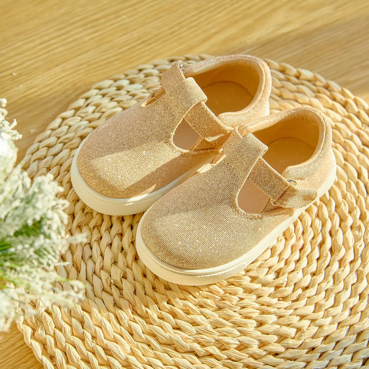 Felix & Flora Toddler/Little Kid Girls Running Shoes Sports Sneakers Princess Casual Glitter Shoes.