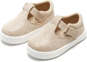 Felix & Flora Toddler/Little Kid Girls Running Shoes Sports Sneakers Princess Casual Glitter Shoes.