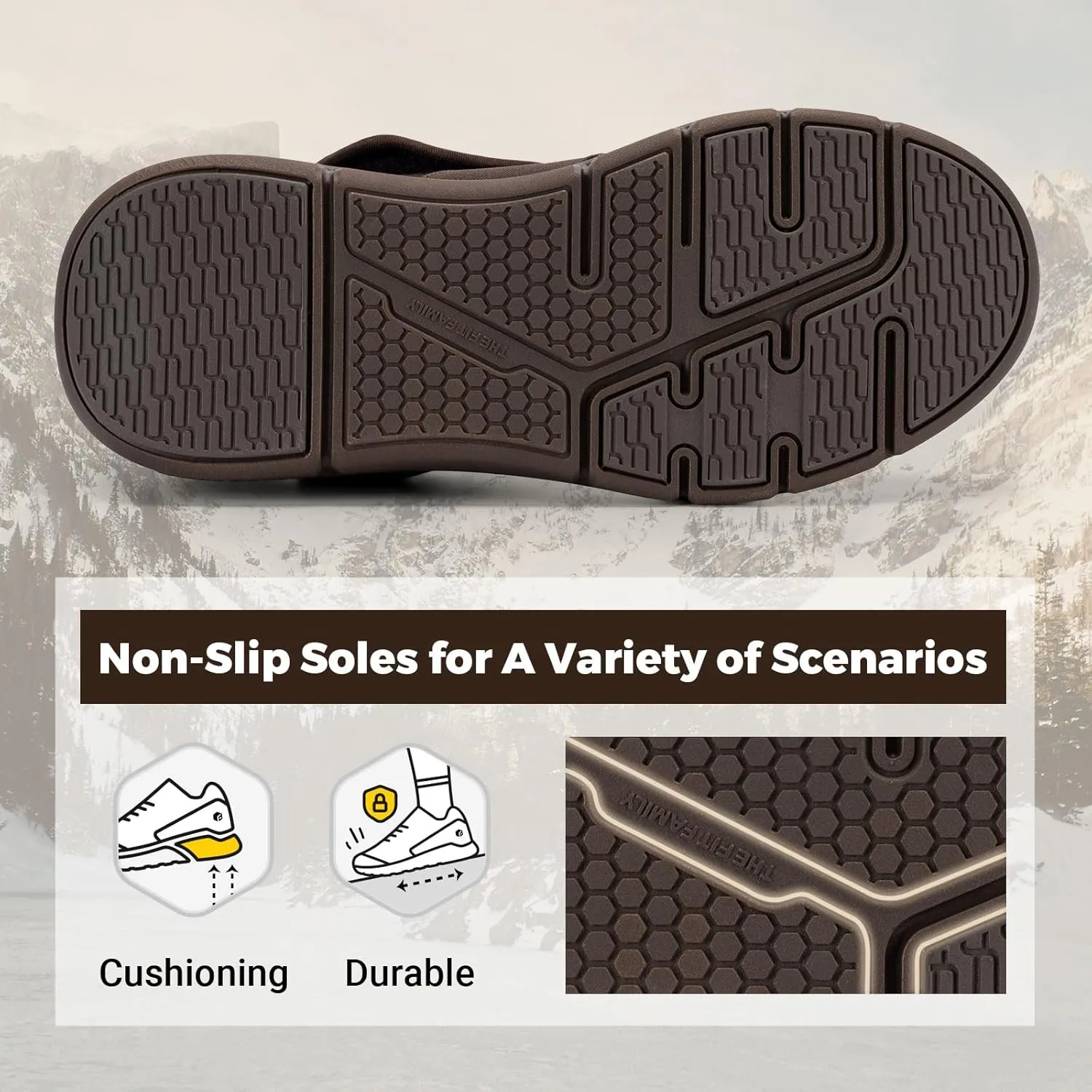 FitVille Diabetic Shoes for Women Wide Width Warm Slip-on Swollen Feet Shoes Boots Lightweight Adjustable Closure Walking Shoes for Elderly Foot Pain Relief Neuropathy