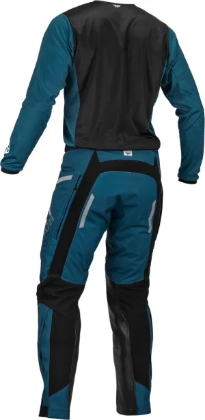 Fly Racing 2023 Patrol Slate Blue/Black Adult Moto Gear Set - (Over the Boot) Pant and Jersey Combo