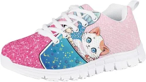 Forchrinse Kids Sneakers Boys Girls Blue Galaxy Running Tennis Walking Shoes Lightweight Breathable