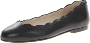 French Sole FS/NY Women's Jigsaw Flat,Black Nappa,12 M US