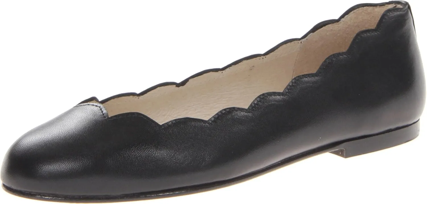 French Sole FS/NY Women's Jigsaw Flat,Black Nappa,12 M US