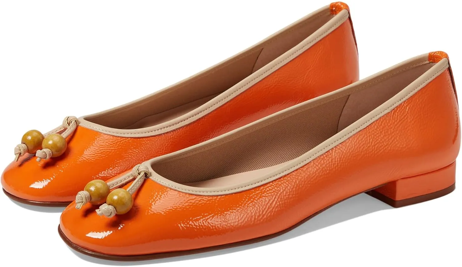 French Sole Rumba - Flats for Women - Leather Lining - Microfiber Footbed - Rubber Outsole - Stacked Heel