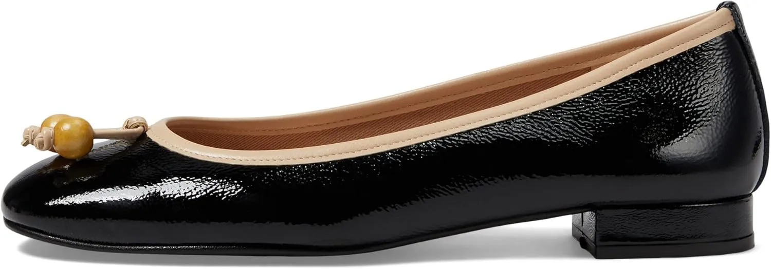 French Sole Rumba - Flats for Women - Leather Lining - Microfiber Footbed - Rubber Outsole - Stacked Heel
