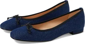 French Sole Women's Emmy Ballet Flat, Denim, 7
