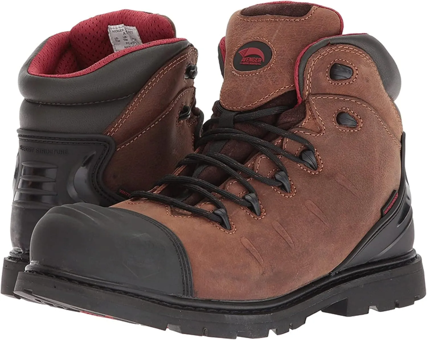 FSI FOOTWEAR SPECIALTIES INTERNATIONAL Men's 6" Leather Carbon Comp Toe Waterproof Eh Slip Resistant Boot
