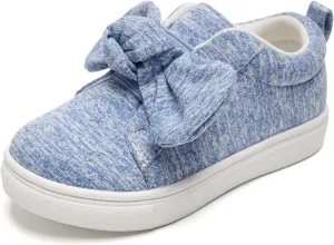 FUNKYMONKEY Girls Sneakers Lightweight Cute Bowknot Casual Walking Shoes for Toddler/Little Kids
