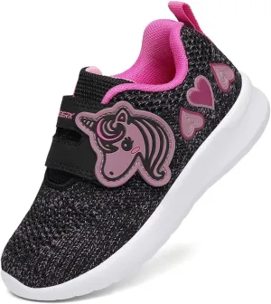 GEERX YUMI Toddler Girl Athletic Tennis Shoes Lightweight Breathable Comfortable Sport Walking Running Unicorn Sneakers (Toddler/Little Kid)