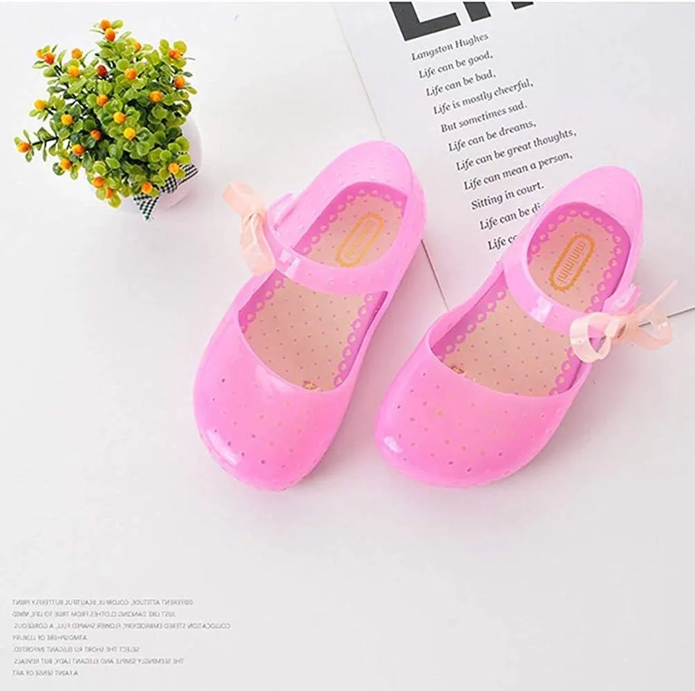 Girls Led Light Up Shoes Jelly Bowknot Toddler Sandals Kids