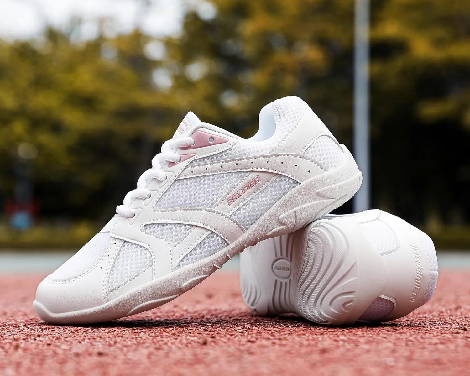 Girls White Cheerleading Shoes Lightweight Competition Sneakers Women Indoor Cheer Dance Shoe