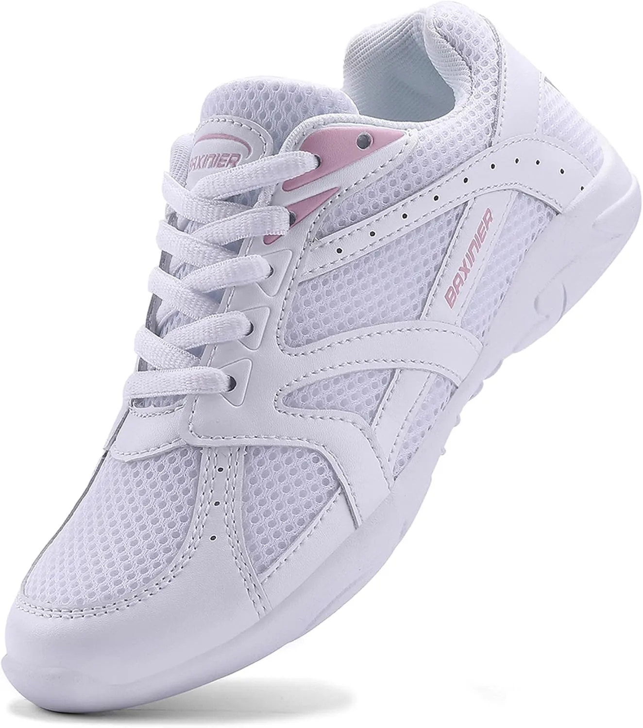 Girls White Cheerleading Shoes Lightweight Competition Sneakers Women Indoor Cheer Dance Shoe