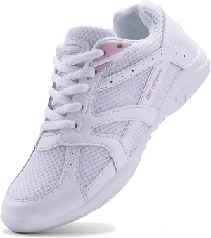 Girls White Cheerleading Shoes Lightweight Competition Sneakers Women Indoor Cheer Dance Shoe