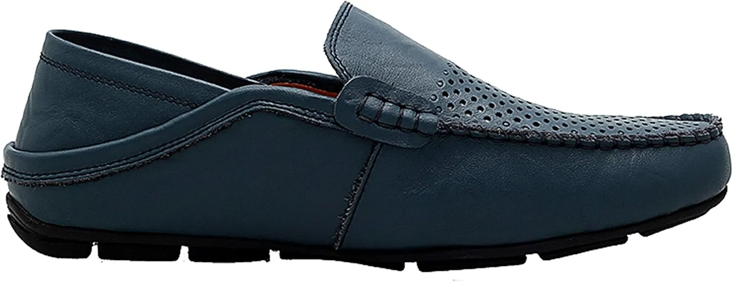 Go Tour Men's Premium Genuine Leather Casual Slip on Loafers Breathable Driving Shoes Fashion Slipper