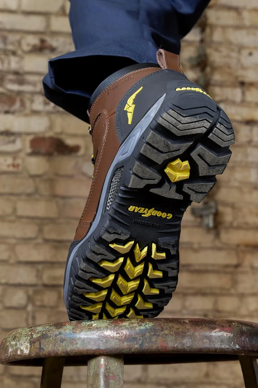 Goodyear Barrett Mens Boot -Steel Toe Work Boots for Men with Rugged Comfort & Protection