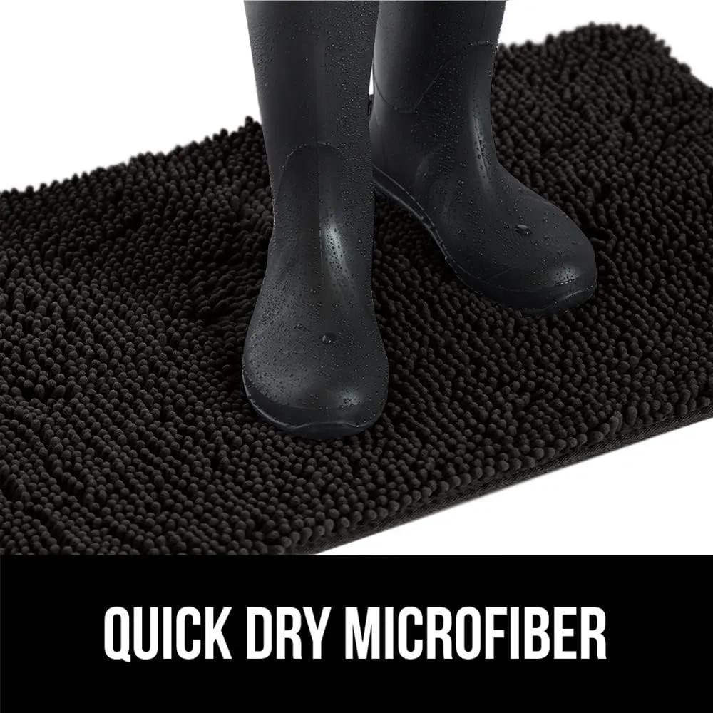 GORILLA GRIP Ultra Absorbent Grippy Doormat for Muddy Dog Paws, 60x36 Machine Washable Soakstopper Rugs Cleaner Floors, Bed Mat for Dirty Dogs, Indoor Entrance Door Rug Pet Bed Mats Black