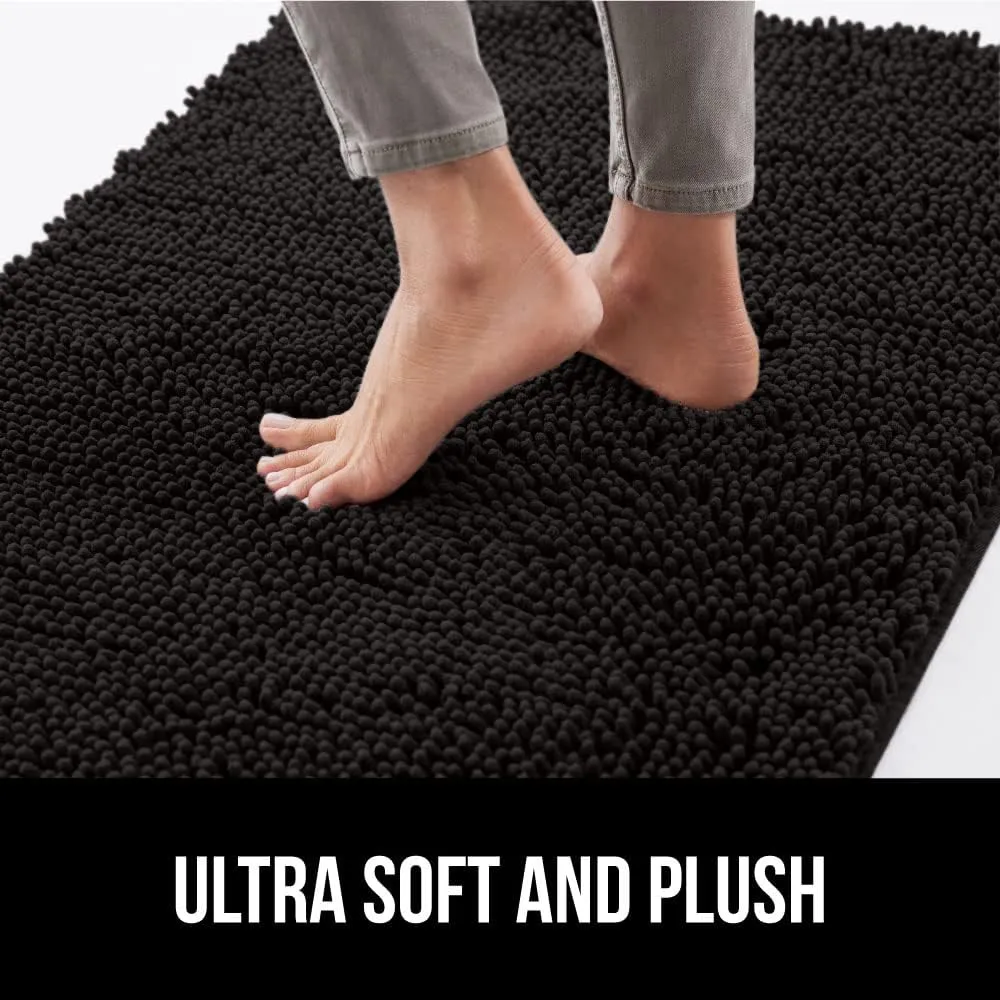GORILLA GRIP Ultra Absorbent Grippy Doormat for Muddy Dog Paws, 60x36 Machine Washable Soakstopper Rugs Cleaner Floors, Bed Mat for Dirty Dogs, Indoor Entrance Door Rug Pet Bed Mats Black