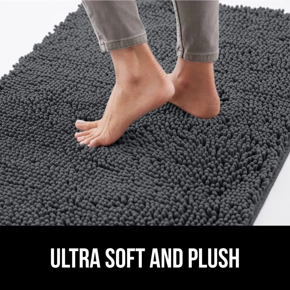 GORILLA GRIP Ultra Absorbent Grippy Doormat for Muddy Dog Paws, Machine Washable Soakstopper Rugs Cleaner Floors, Bed Mat for Dirty Dogs, Indoor Entrance Door Rug Pet Bed Mats 24x17 Charcoal