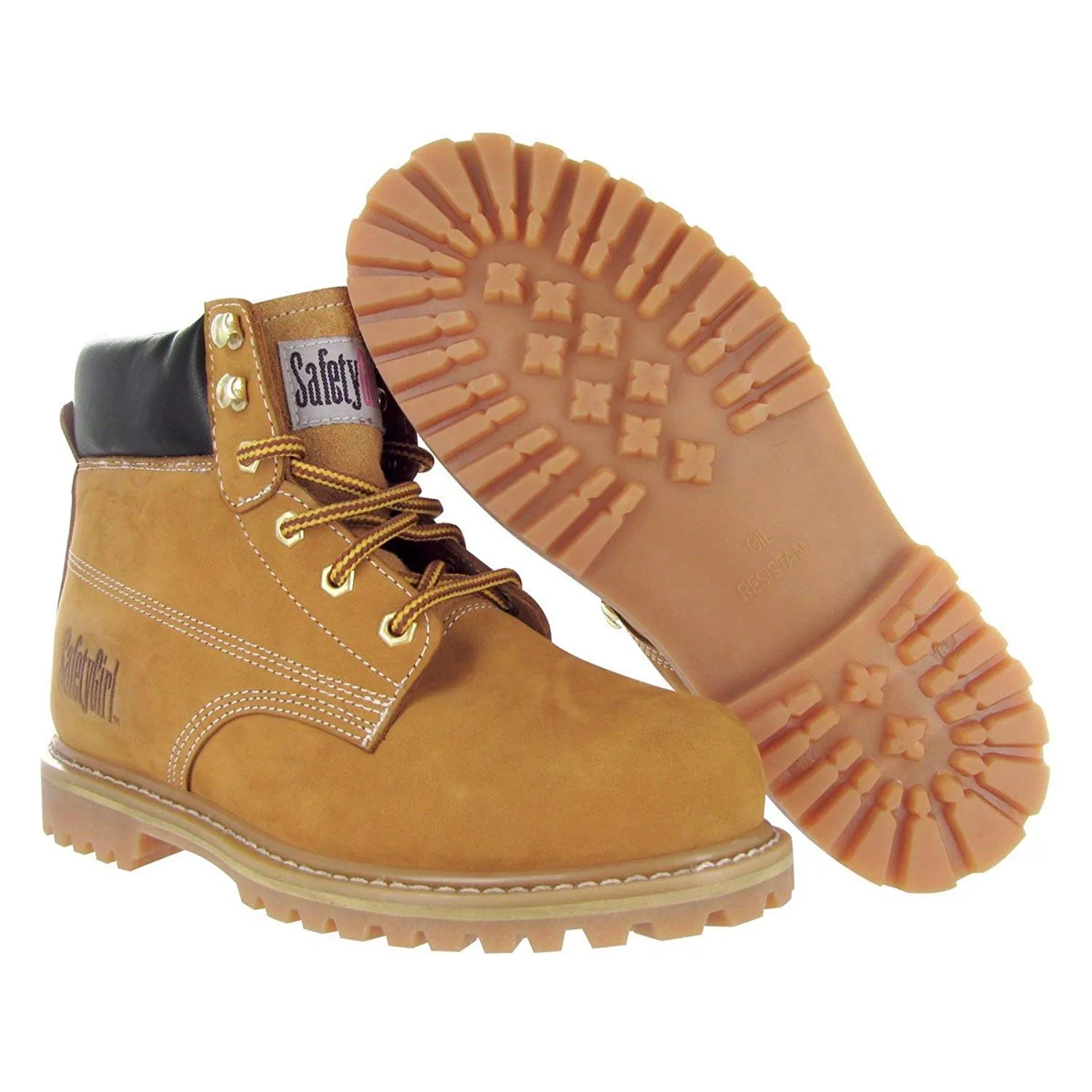 GS003-Tan-8.5M Steel Toe Work Boots - Tan - 8.5M, English, Capacity, Volume, Leather, 8.5M, Tan ()