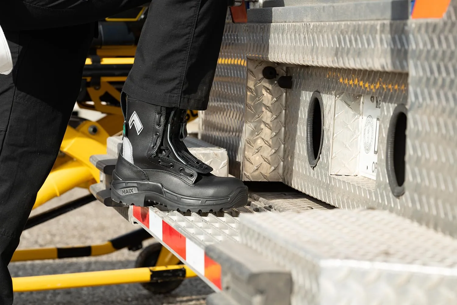 HAIX Airpower R2 Women's Steel-Toed Puncture-Resistant Waterproof EMS Working Boots with Supported Arches