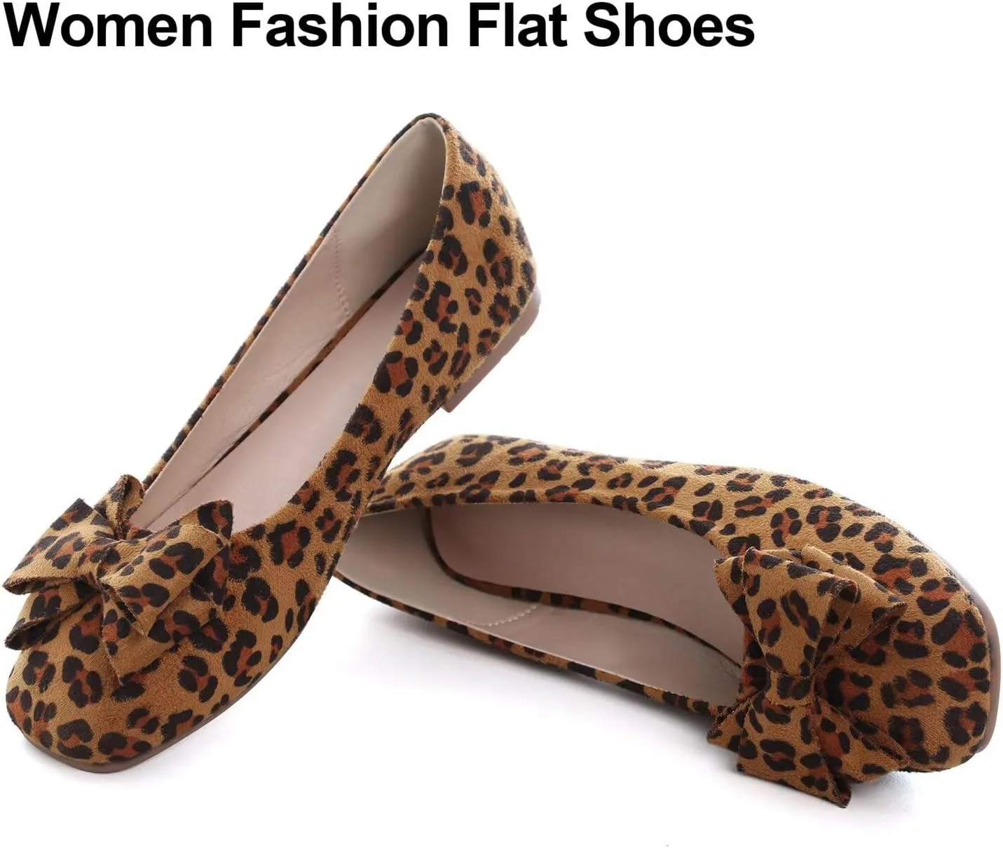 Hee grand Classic Solid Square Toe Ballet Flats for Women Comfort Casual Flats Lightweight Slip on Loafers Suede Dress Shoes