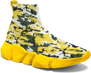 Hetios Womens Fashion Tennis Sneakers White Socks Shoes Graffiti Painted Casual Walking Shoes