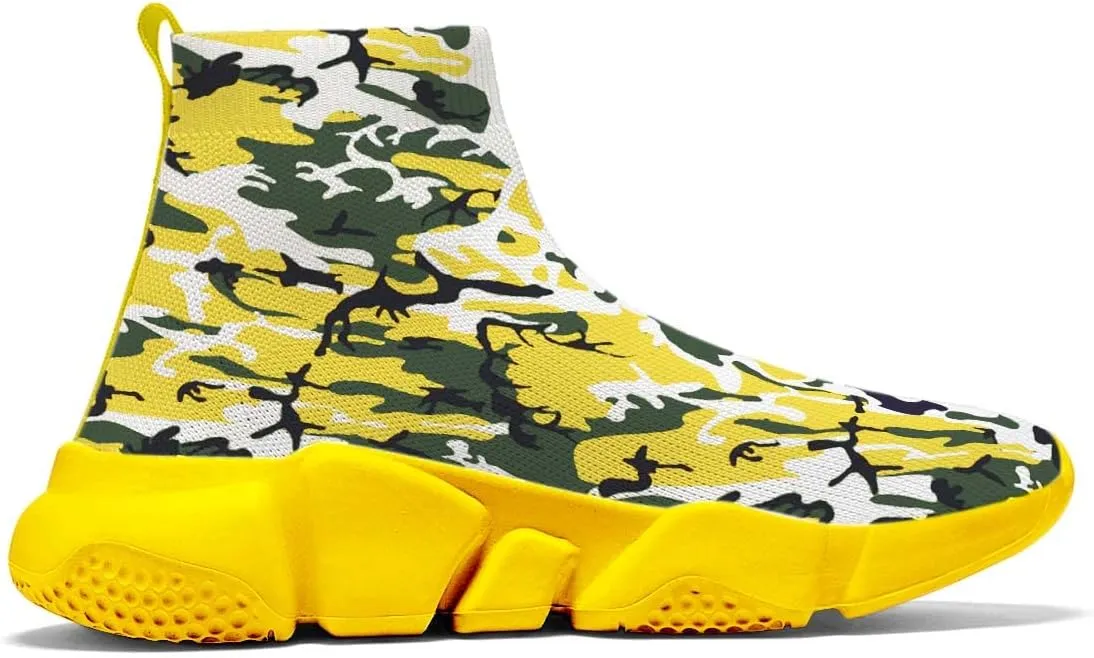 Hetios Womens Fashion Tennis Sneakers White Socks Shoes Graffiti Painted Casual Walking Shoes