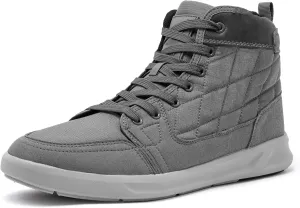 High-Top Men’s Casual Shoes - Genuine Microfiber Suede Boots with Side Zipper, Lightweight Flexible Sole, Well-Cushioned Breathable and Removable Insoles
