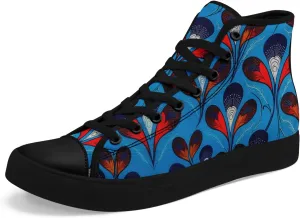 High Top Sneakers for Women Men Canvas Shoes Lightweight Printed Lace Up Fashion Casual Walking Shoes Street Footwear