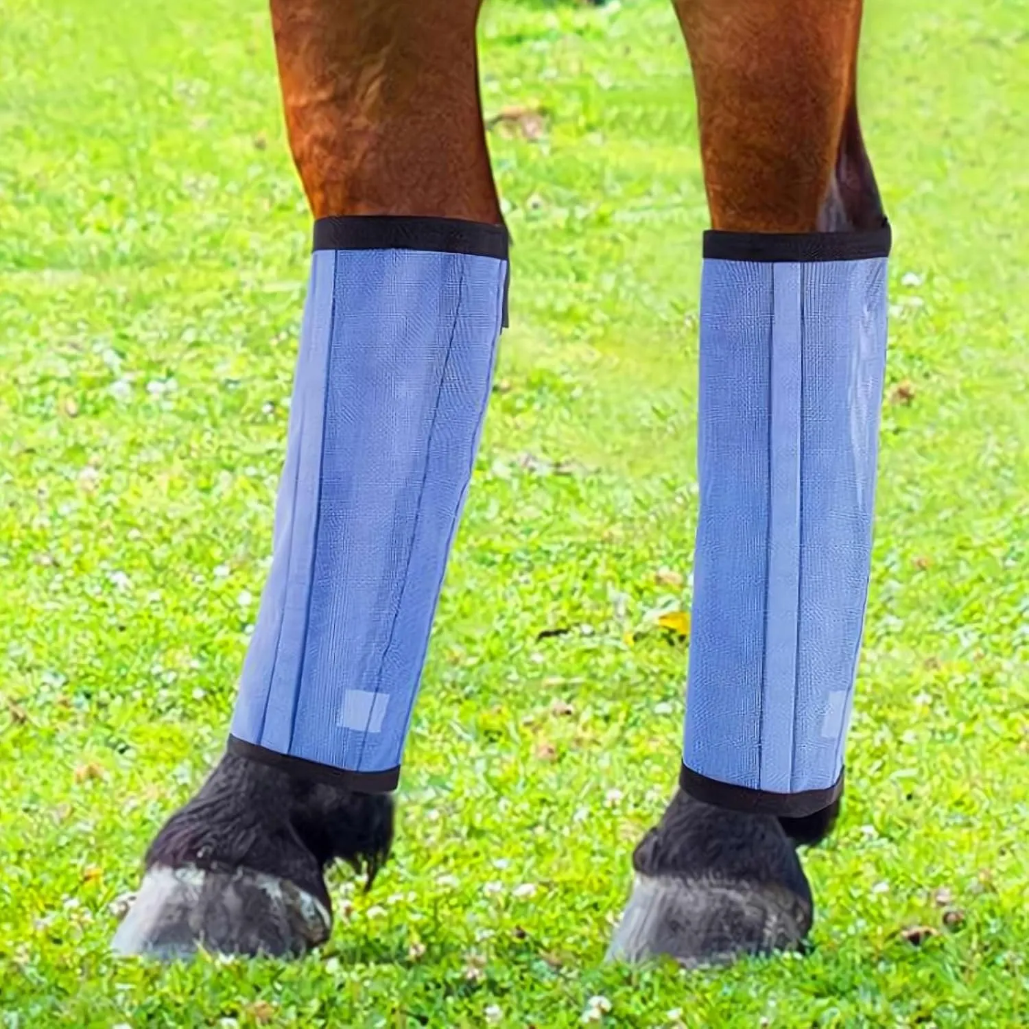 Horse Fly Boots Set of 4, Donkey Fly Boots, Loose Protective Breathable Mesh Horse Boots for Preventing Flies and Mosquitoes Bites