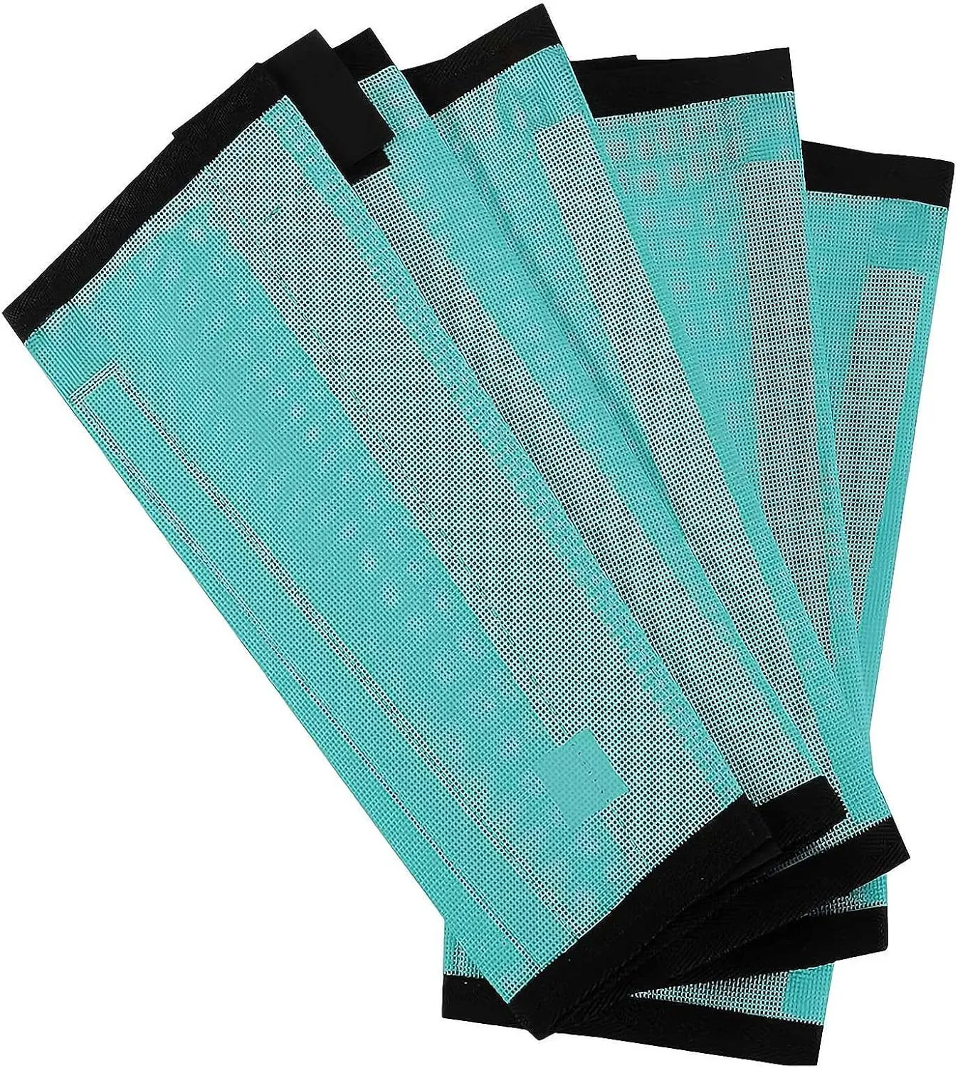 Horse Fly Boots Set of 4, Donkey Fly Boots, Loose Protective Breathable Mesh Horse Boots for Preventing Flies and Mosquitoes Bites