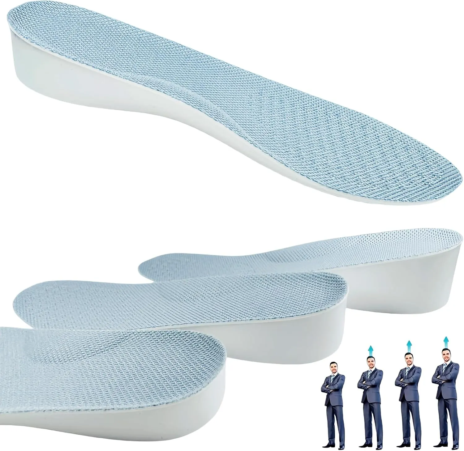 Insole Height Increase Men,Height Boosters,Shoe Height Inserts to Make You Taller,Heel Shoe Lifts for Uneven Legs,Orthopedic Highpads,Foot Lifts,Height Increasing,Rizzsoles (9.17''Lx1.2''UP) (1 Pair)