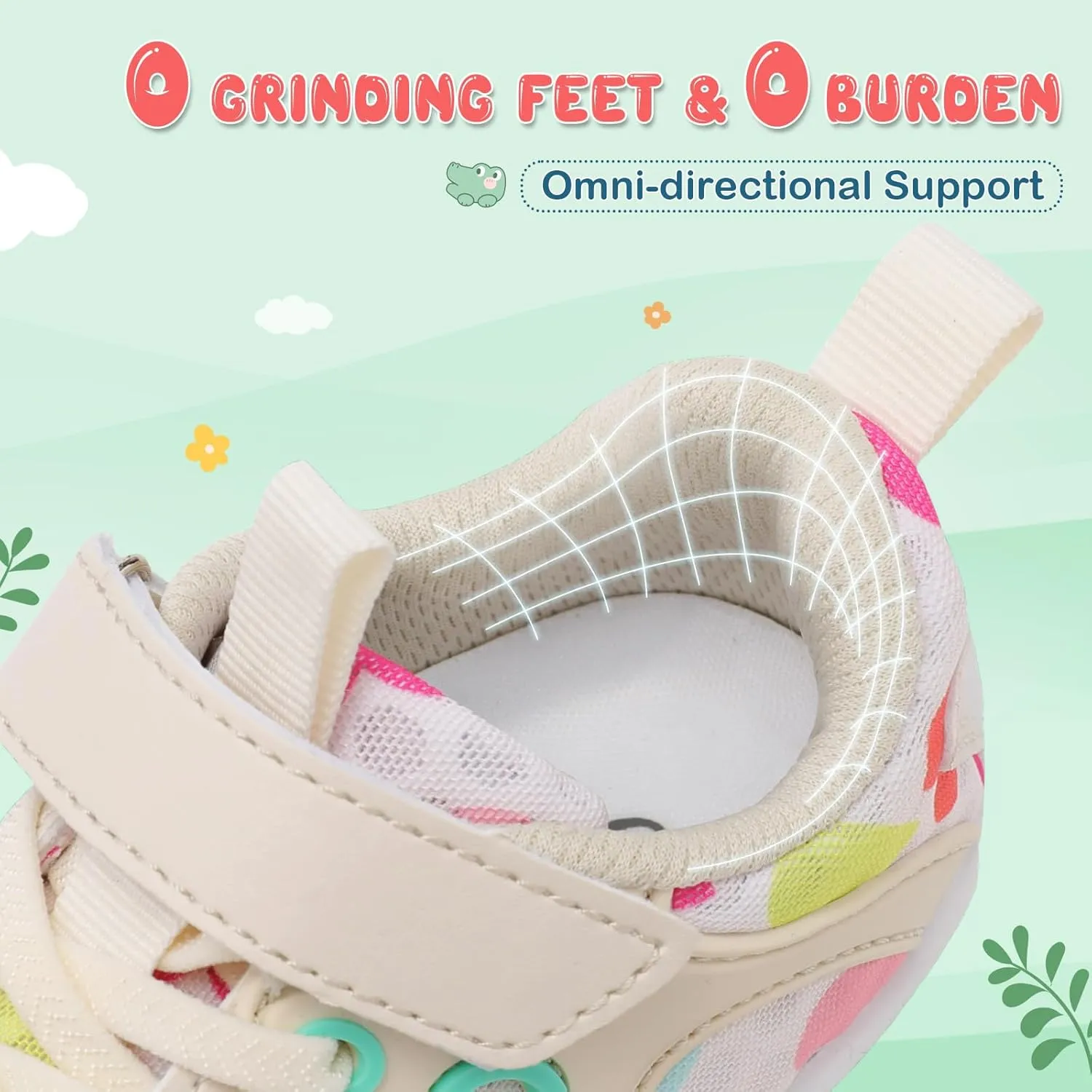 JIASUQI Toddler Shoes for Baby Girls Sneakers Barefoot Walking Shoes Running Tennis Shoes