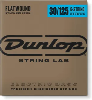 JIM DUNLOP Stainless Steel Flatwound Bass 30-125 | 6-String (DBFS30125)