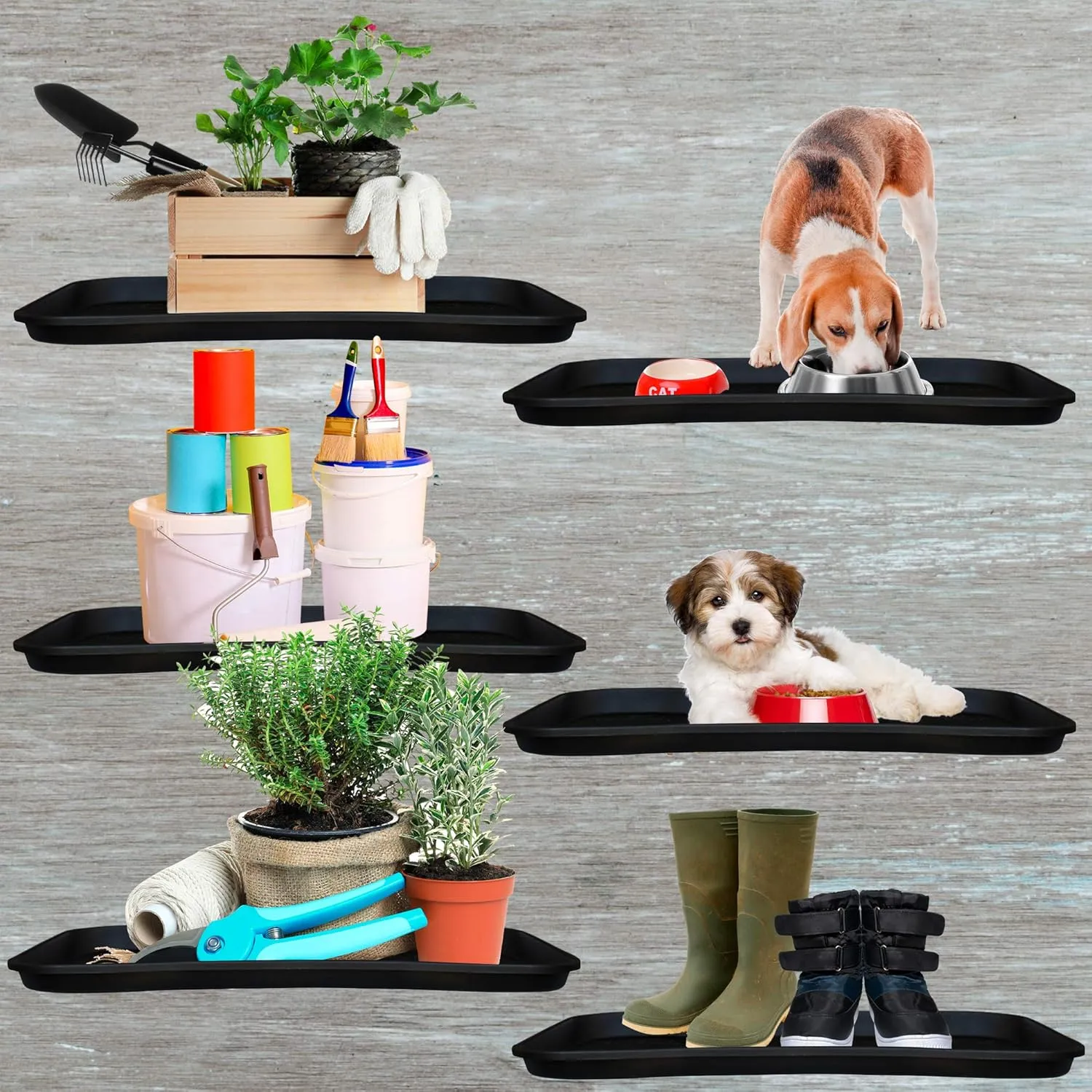 JobSite Heavy Duty Boot Tray, Multi-Purpose for Shoes, Pets, Garden - 15 x 28 Inch - 2 Trays