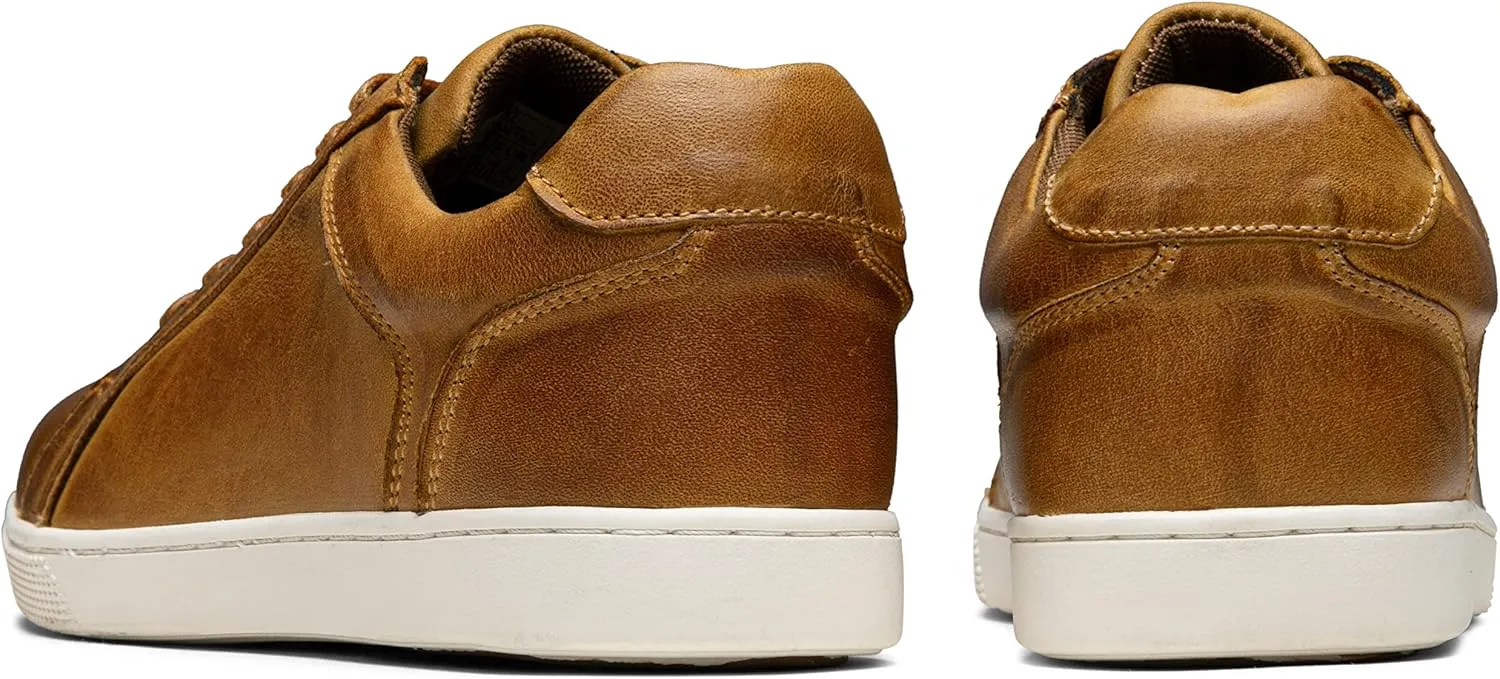 Jousen Men's Sneakers Leather Casual Shoes for Men Business Lace Up Dress Sneaker Mens Shoe