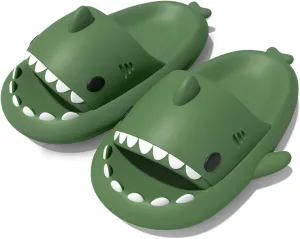 Kapley Sharklas, Shark Slides, Sandals, Shoes - Cartoon Design Non-Slip EVA Thickened Sole, Lightweight Unisex Beach Sandals