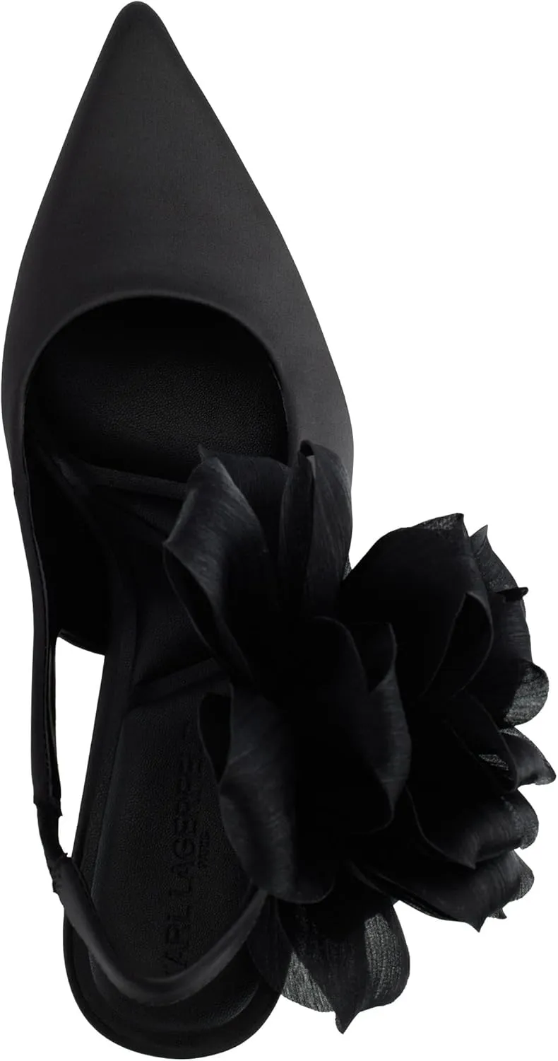 Karl Lagerfeld Paris Women's Savie Evening Fabric Flowers Pump