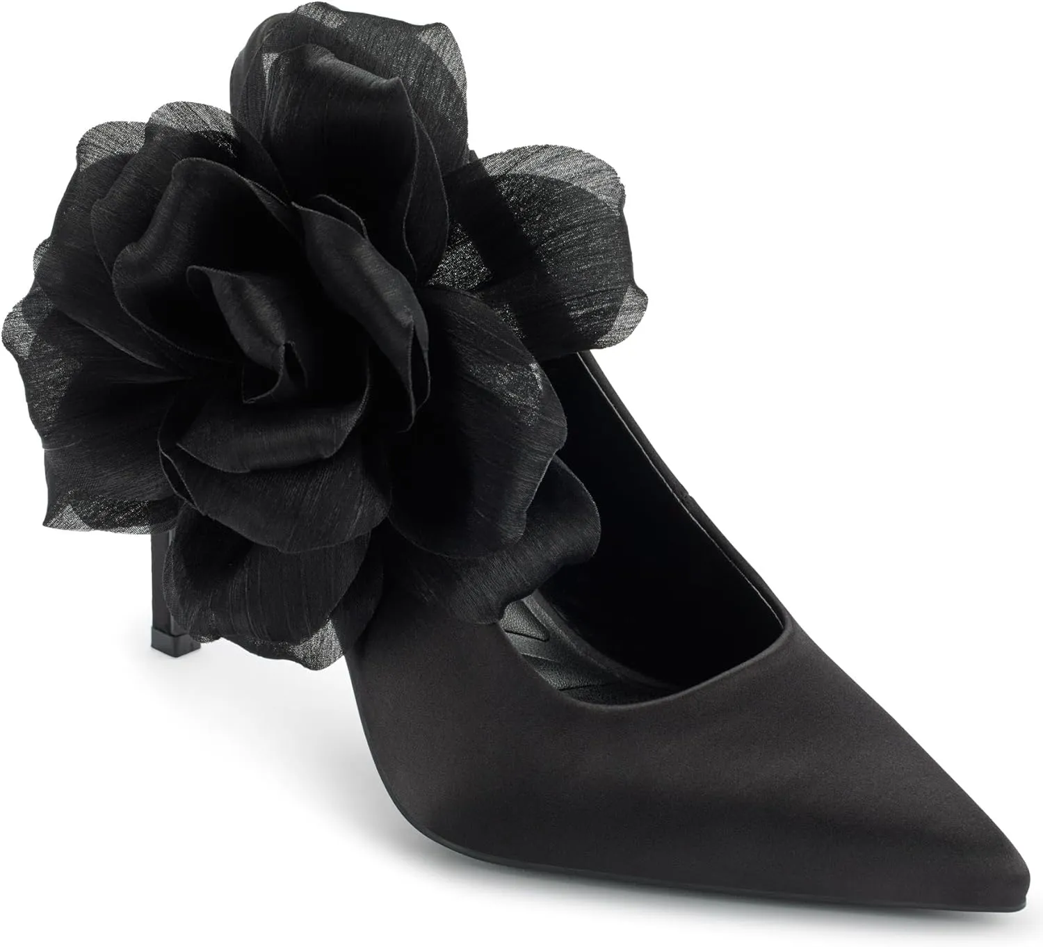 Karl Lagerfeld Paris Women's Savie Evening Fabric Flowers Pump