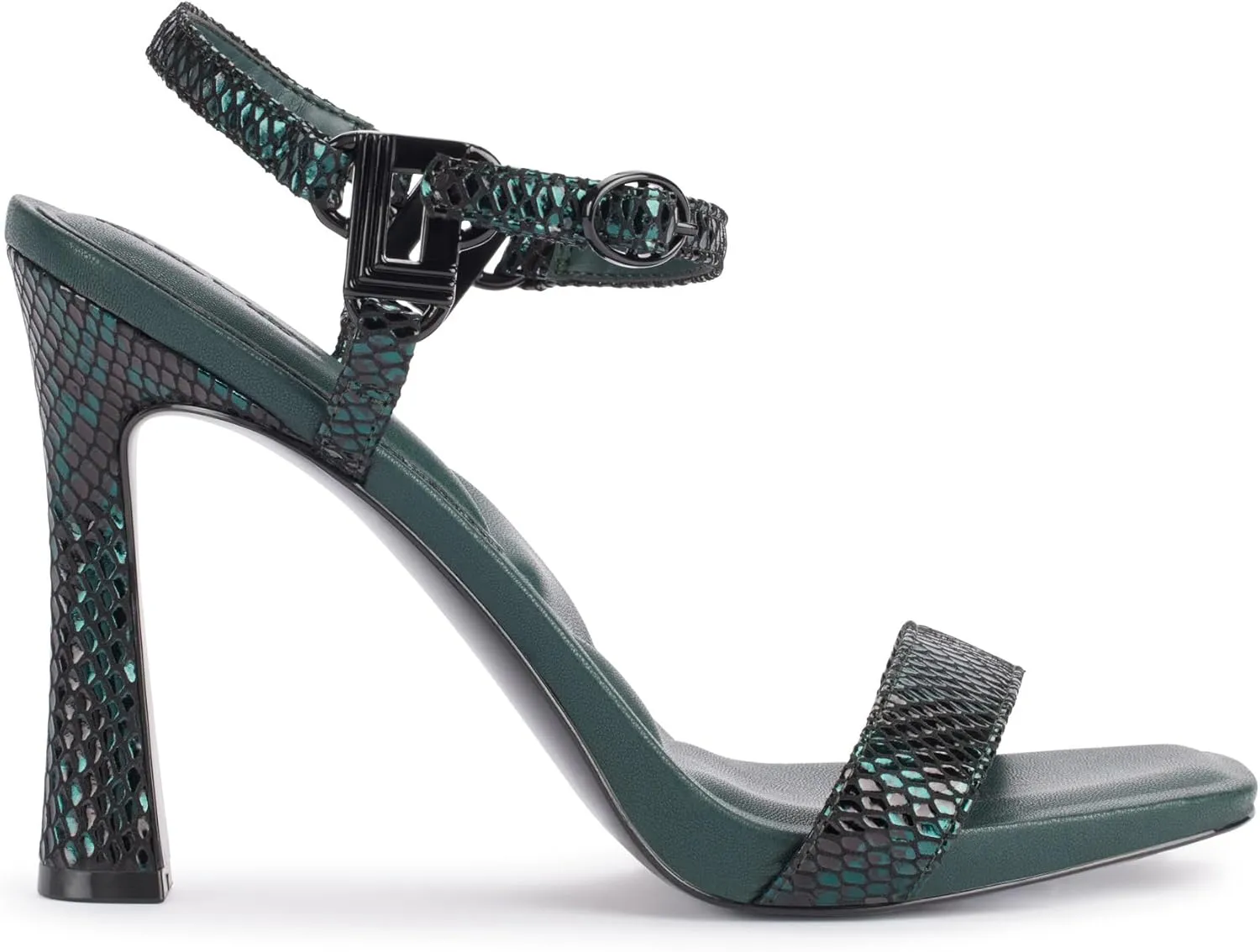 KARL LAGERFELD womens Cybil Evening Ankle Strap Heeled Sandal