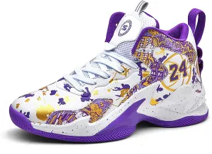 Kids Basketball Shoes High Top Youth Fashion Sneakers Girls Casual Sports Basketball Shoes Breathable Comfortable Boys Sneakers for Big Kids