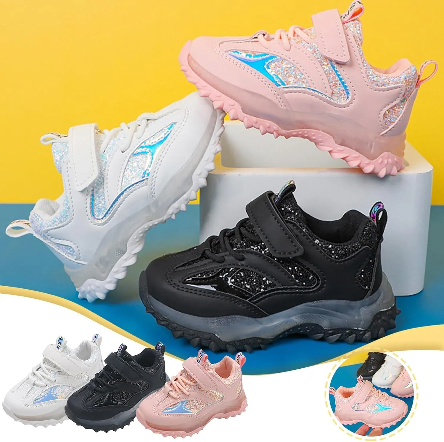 Kids Light Up Shoes for Girls Boys Flash Non Slip Soft Sole Sneakers for Birthday Thanksgiving Girls Shoe Size 12