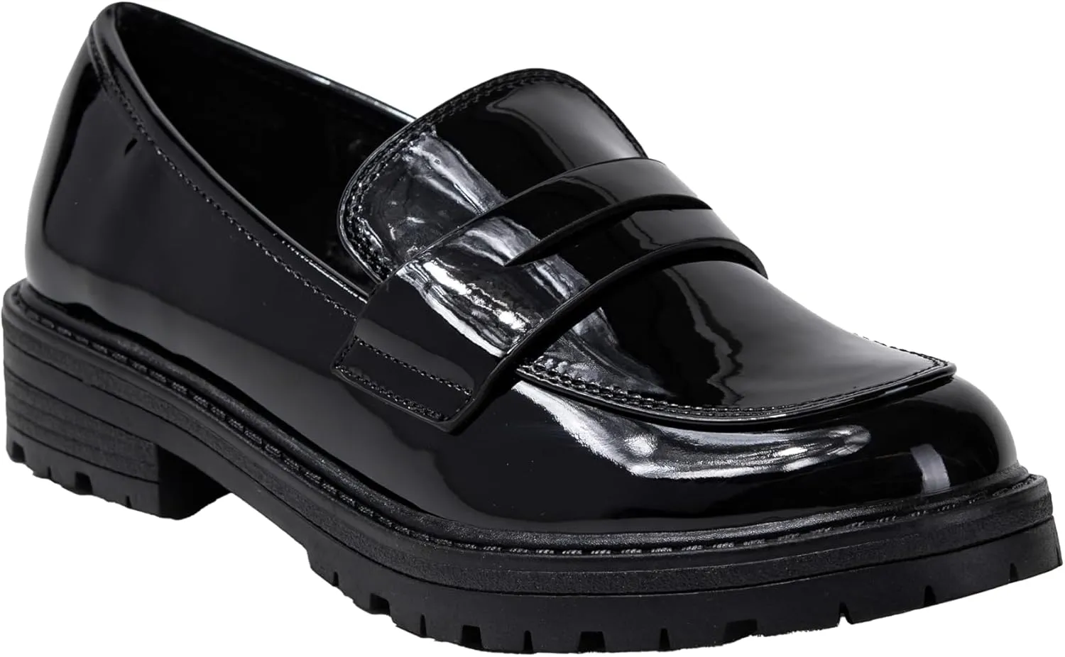 Kids Loafers Slip On Round Toe Uniform Dress Church School Casual Girls Shoes Krystal-2