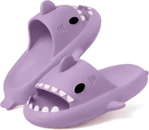 Kids Shark Slides Boys Girls Toddlers Cloud Shower Slippers Cute Cartoon Open Toe Sandals Cushioned Thick Sole Beach Pool Shoes