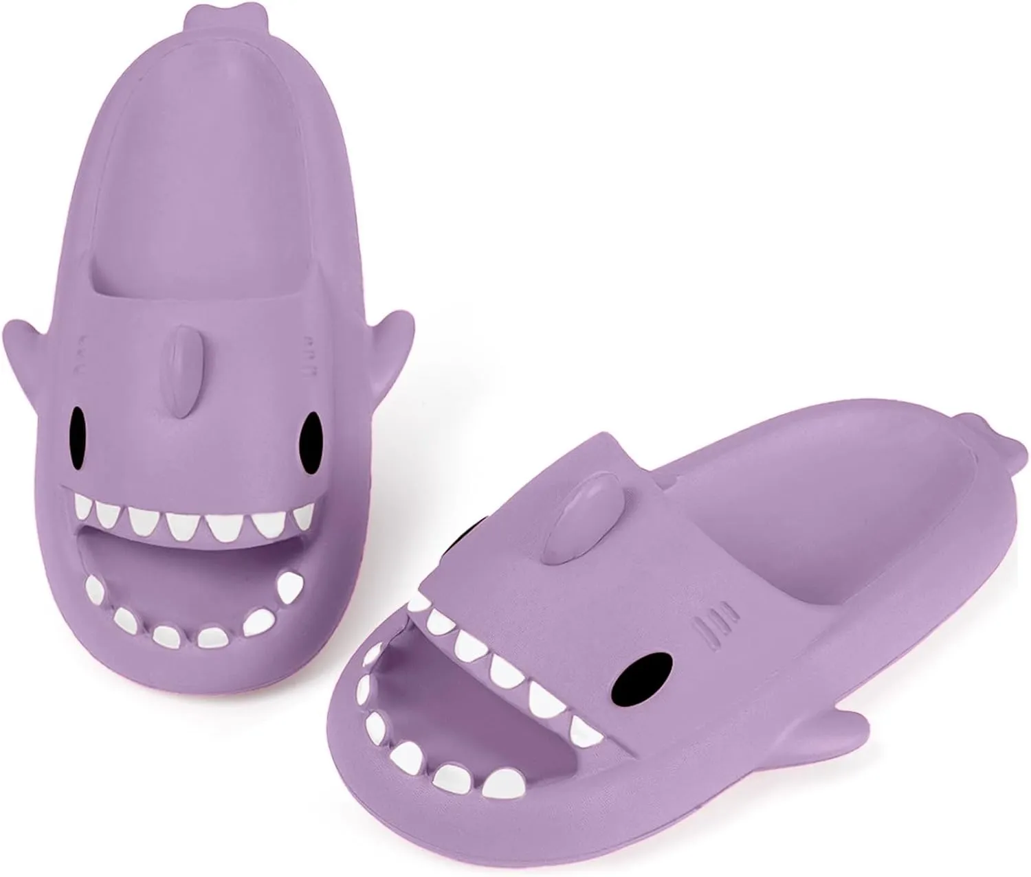 Kids Shark Slides Boys Girls Toddlers Cloud Shower Slippers Cute Cartoon Open Toe Sandals Cushioned Thick Sole Beach Pool Shoes