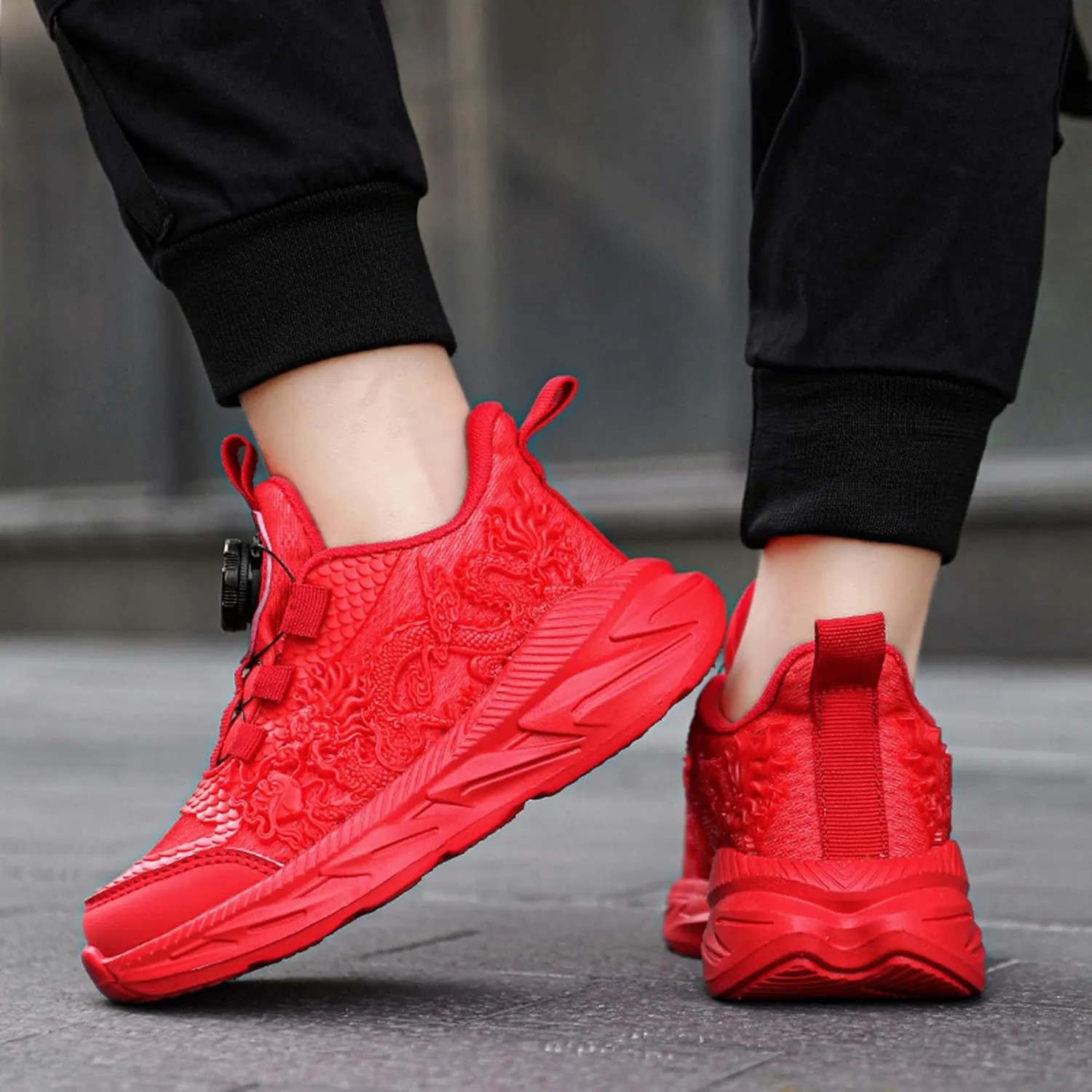 Kids Sneakers Boys Girls Night Glow Casual Walking Shoes Arch Support High Elasticity Badminton Shoes Lightweight Comfortable Sport Athletic 12.5~6.5 Sizes