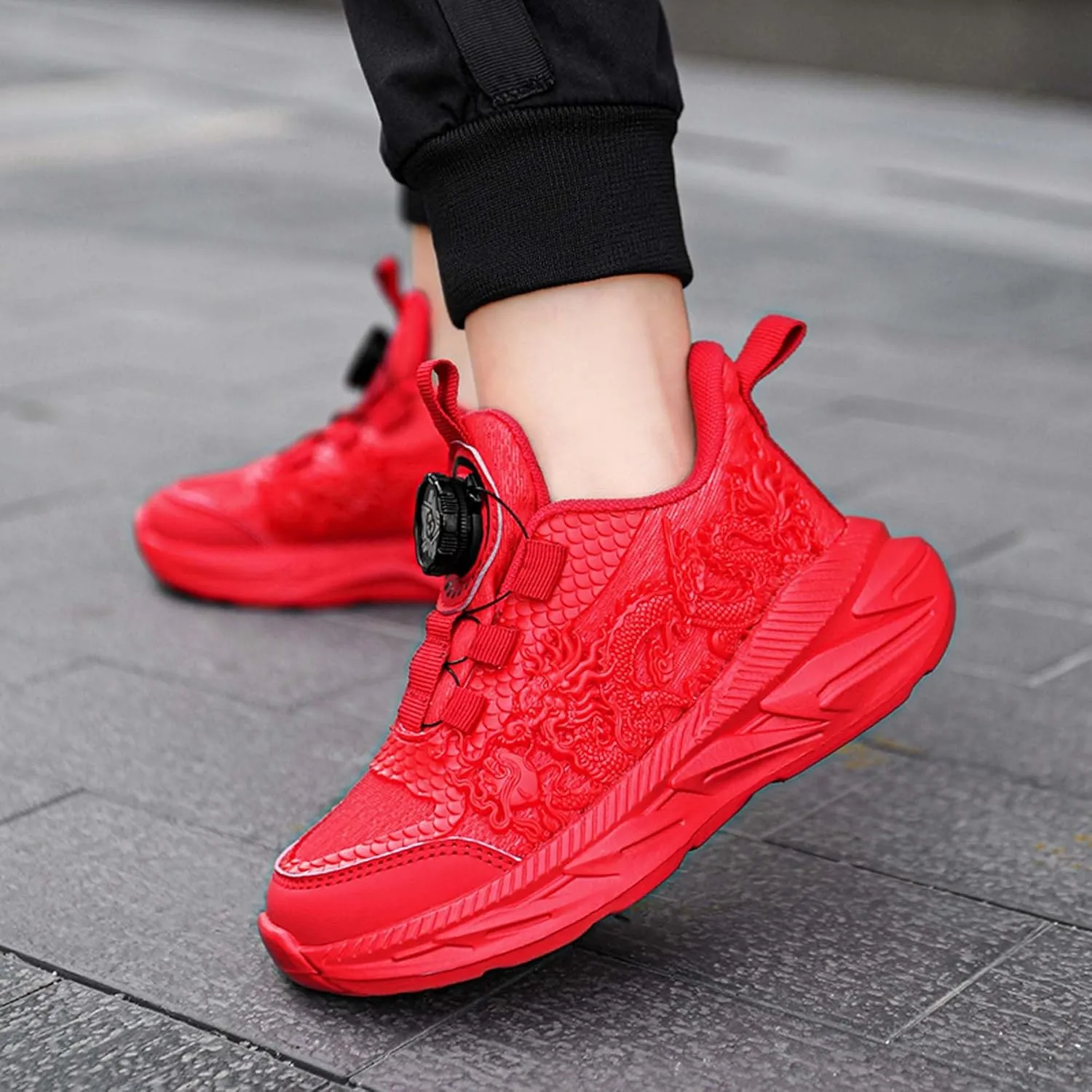 Kids Sneakers Boys Girls Night Glow Casual Walking Shoes Arch Support High Elasticity Badminton Shoes Lightweight Comfortable Sport Athletic 12.5~6.5 Sizes